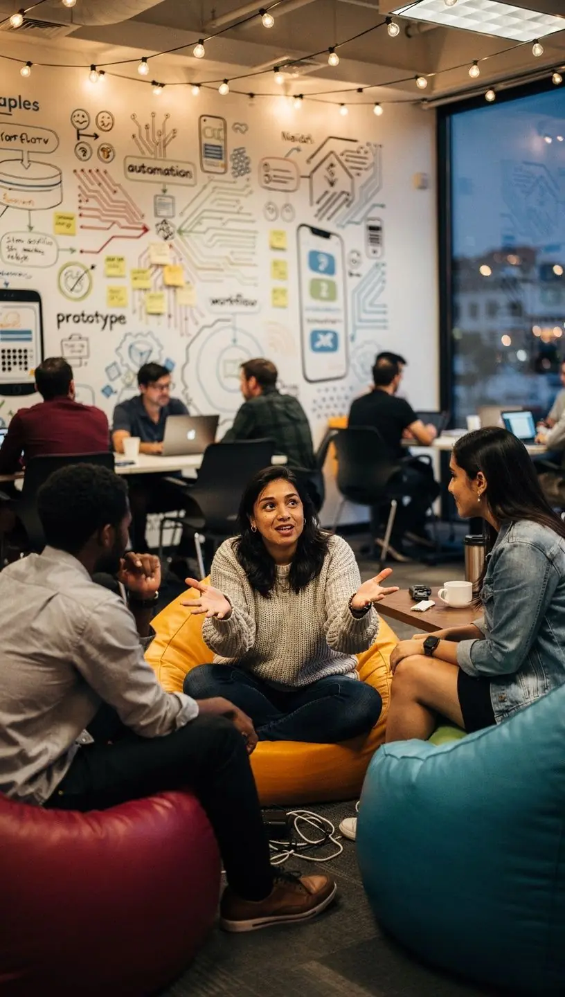 Diagram depicting various automation tools connected to streamline daily business tasks.