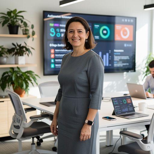 Screenshot of a dashboard displaying real-time analytics of automated processes in a technology environment.